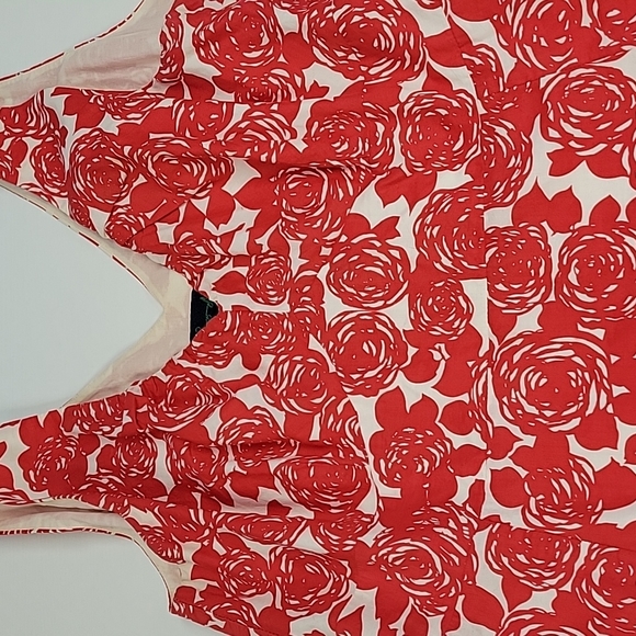 Boden red & white floral dress - Picture 2 of 4